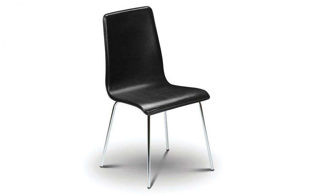 Mandy Chair - Black Leather