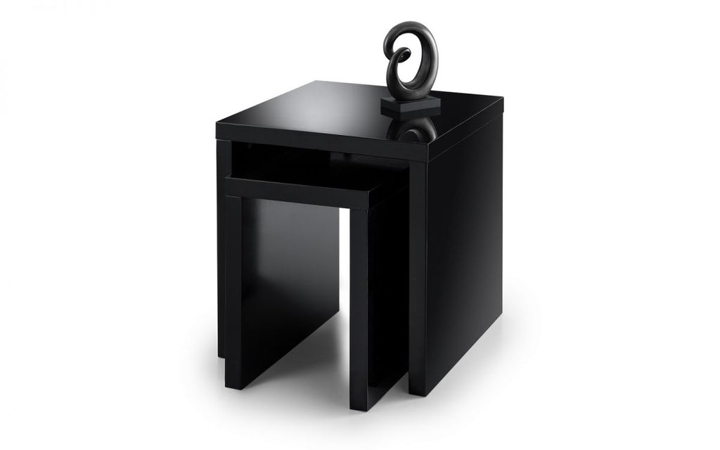 Metro High Gloss Nest of Tables - Black