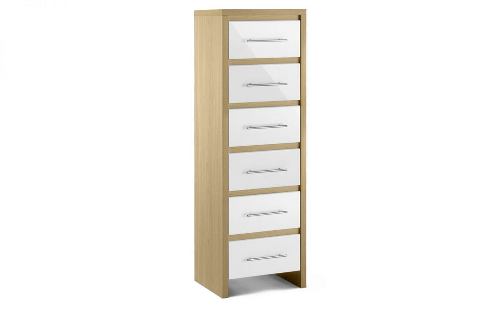 Stockholm 6 Drawer Narrow Chest