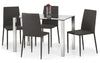 Enzo Chrome & Glass Compact Dining Table