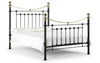 Victoria Bed - Satin Black & Brass